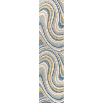 Flow Abstract Swirl Area Rug